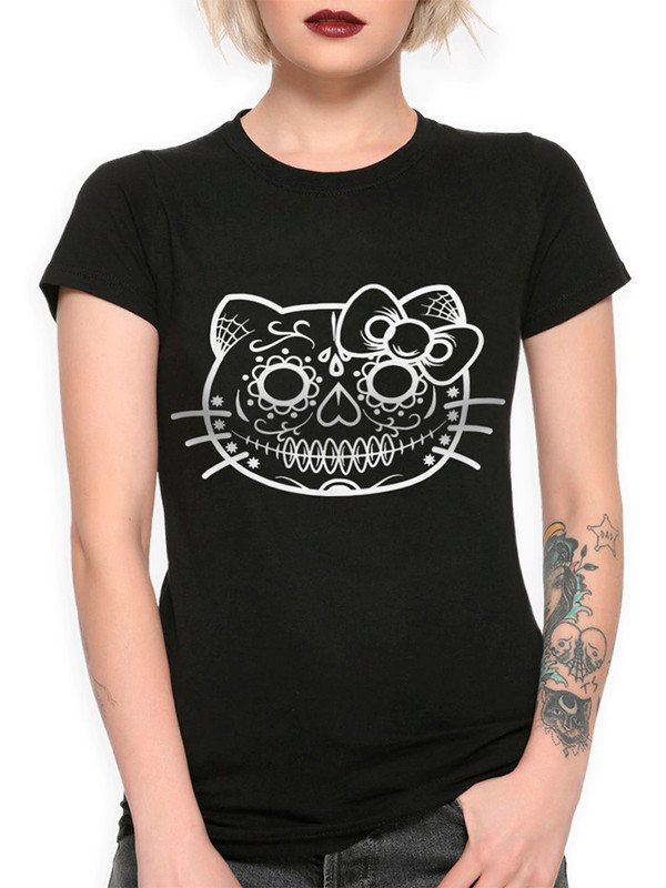 

Футболка женская DreamShirts Studio Hello Kitty / Котик черная M, Черный, Hello Kitty / Котик