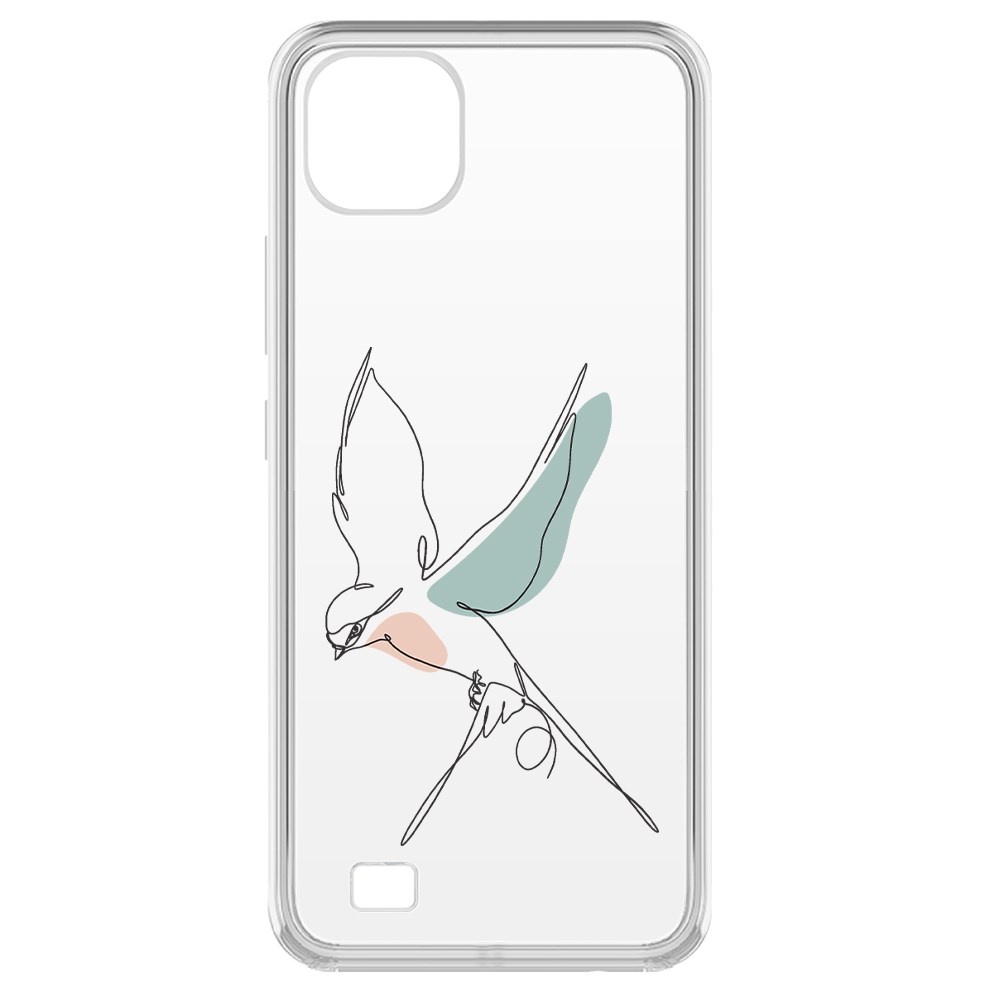 

Чехол-накладка Krutoff Clear Case Полет для Realme C20, Прозрачный