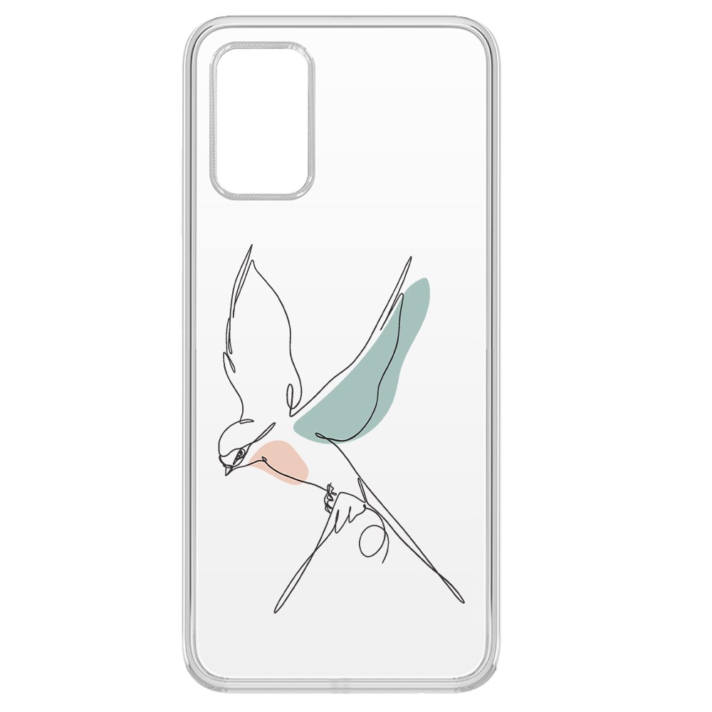 фото Чехол-накладка krutoff clear case полет для samsung galaxy a03s (a037)