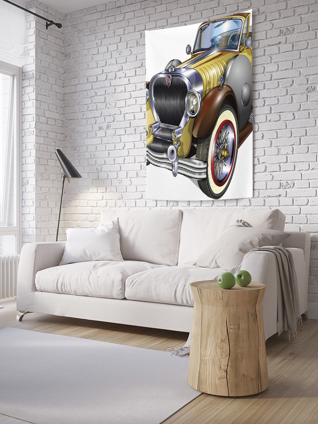 

Вертикальное фотопанно на стену JoyArty Винтажный кабриолет 150x200 см, Винтажный кабриолет