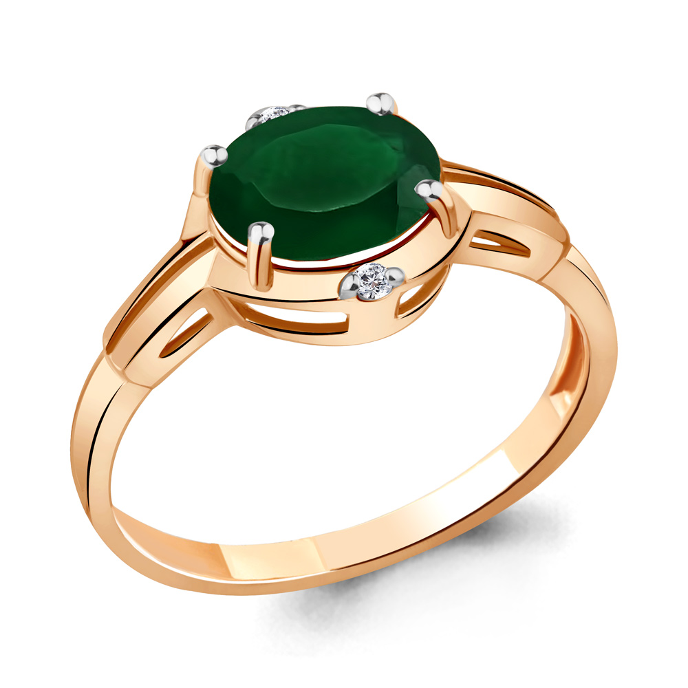 

Кольцо из серебра с агатом р.  Aquamarine 6448909_925_з, 6448909_925_з