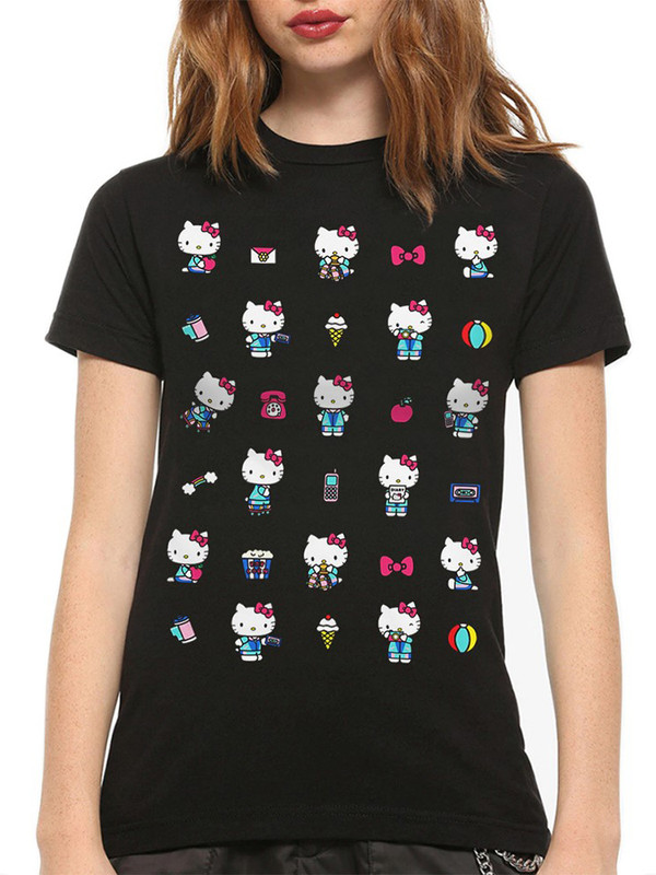 

Футболка женская DreamShirts Studio Hello Kitty / Котик черная S, Черный, Hello Kitty / Котик