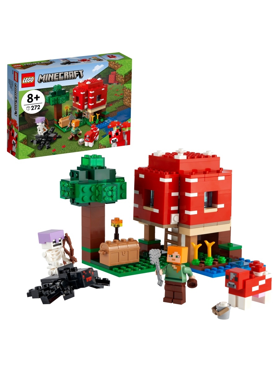 LEGO Minecraft Грибной дом 21179 minecraft лучшие идеи для твоего набора lego с подробными пошаговыми инструкциями