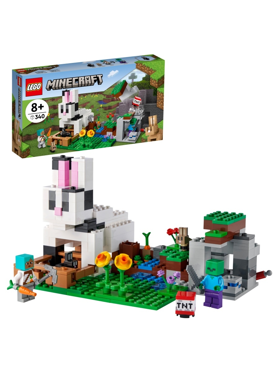 LEGO Minecraft Кроличье ранчо 21181 minecraft лучшие идеи для твоего набора lego с подробными пошаговыми инструкциями