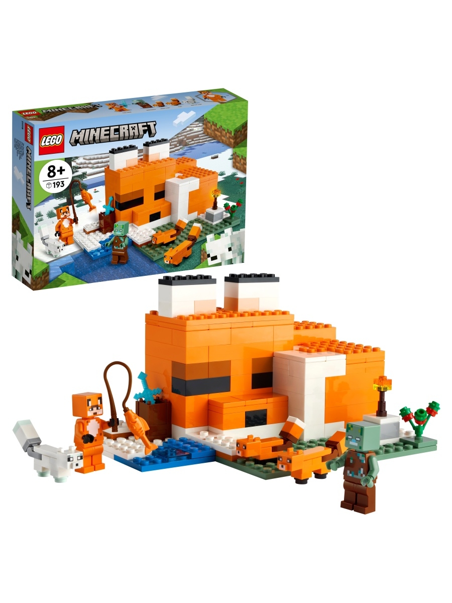 LEGO Minecraft Лисья хижина 21178 minecraft лучшие идеи для твоего набора lego с подробными пошаговыми инструкциями