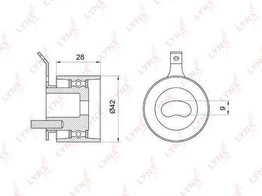 

LYNXAUTO Ролик натяжителя ремня ГРМ 1шт