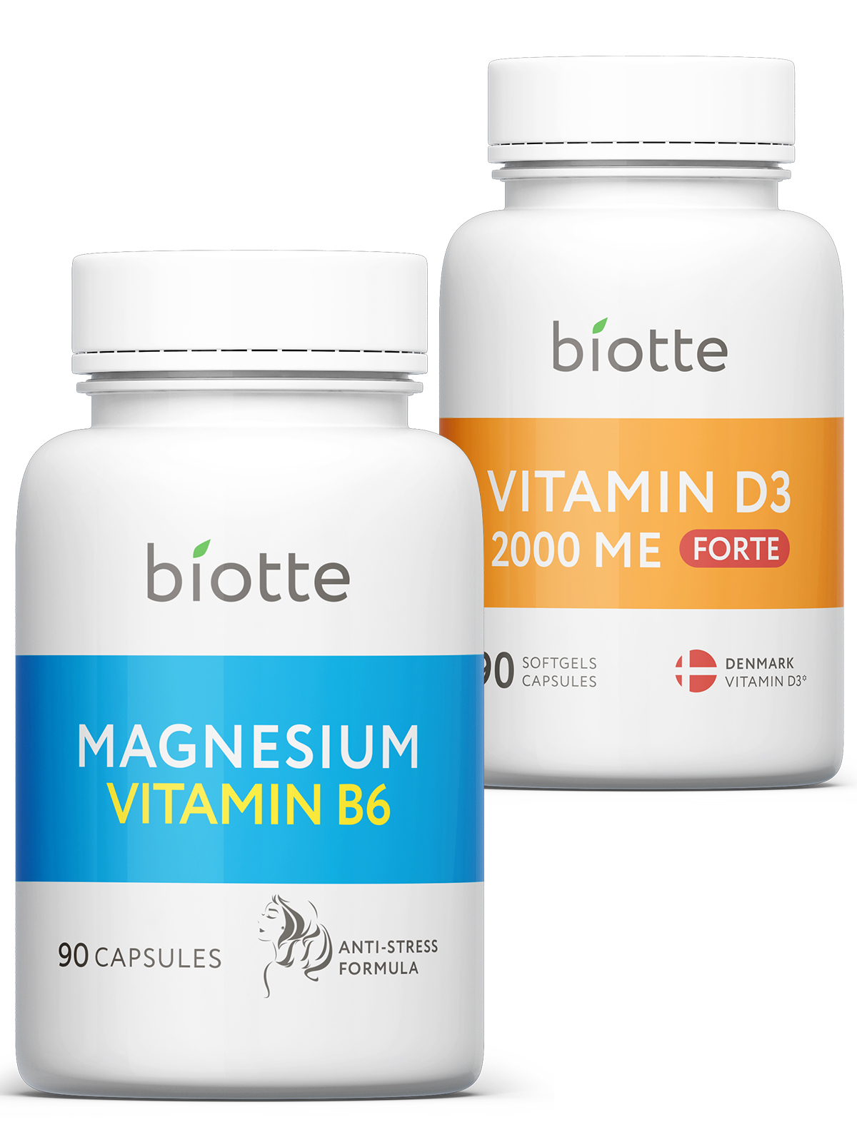 Купить COMP_BIOTTE_VITD3_90+MAGNB6_90_1+1_AP, Витамины Biotte от стресса Магний В6 и Витамин D3 капсулы 180 шт.