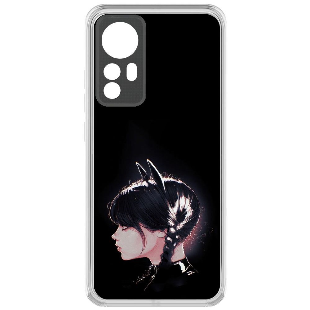 Чехол-накладка Krutoff Clear Case Уэнсдей Аддамс - Кошка Уэнсдей для Xiaomi 12