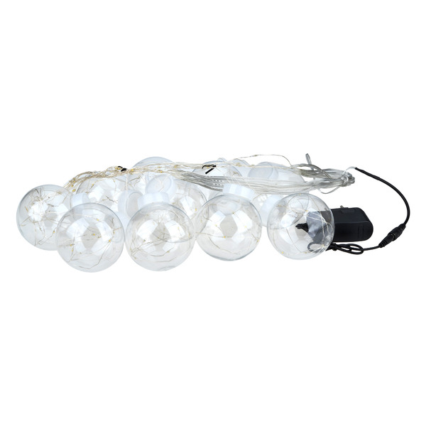 Световой занавес LED бахрома с большими прозрачными шарами 10L 3м разноцветная