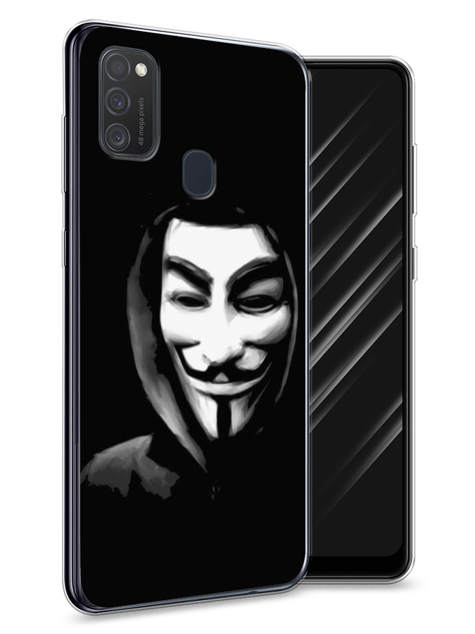 

Чехол Awog на Samsung Galaxy M21 "Анонимус", Разноцветный, 29750-5
