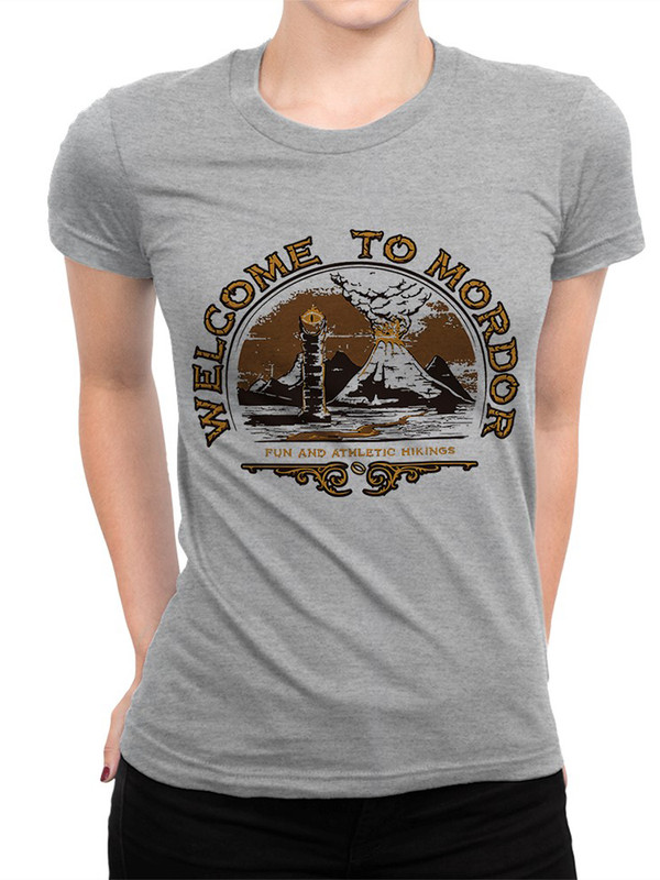 

Футболка женская DreamShirts Studio Добро Пожаловать в Мордор / Властелин колец серая XS, Серый, Добро Пожаловать в Мордор / Властелин колец