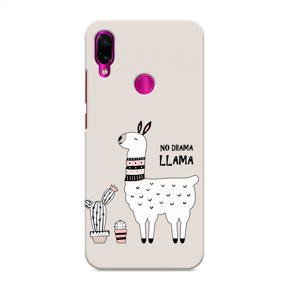 фото Пластиковый чехол "no drama llama" на xiaomi redmi note 7 awog