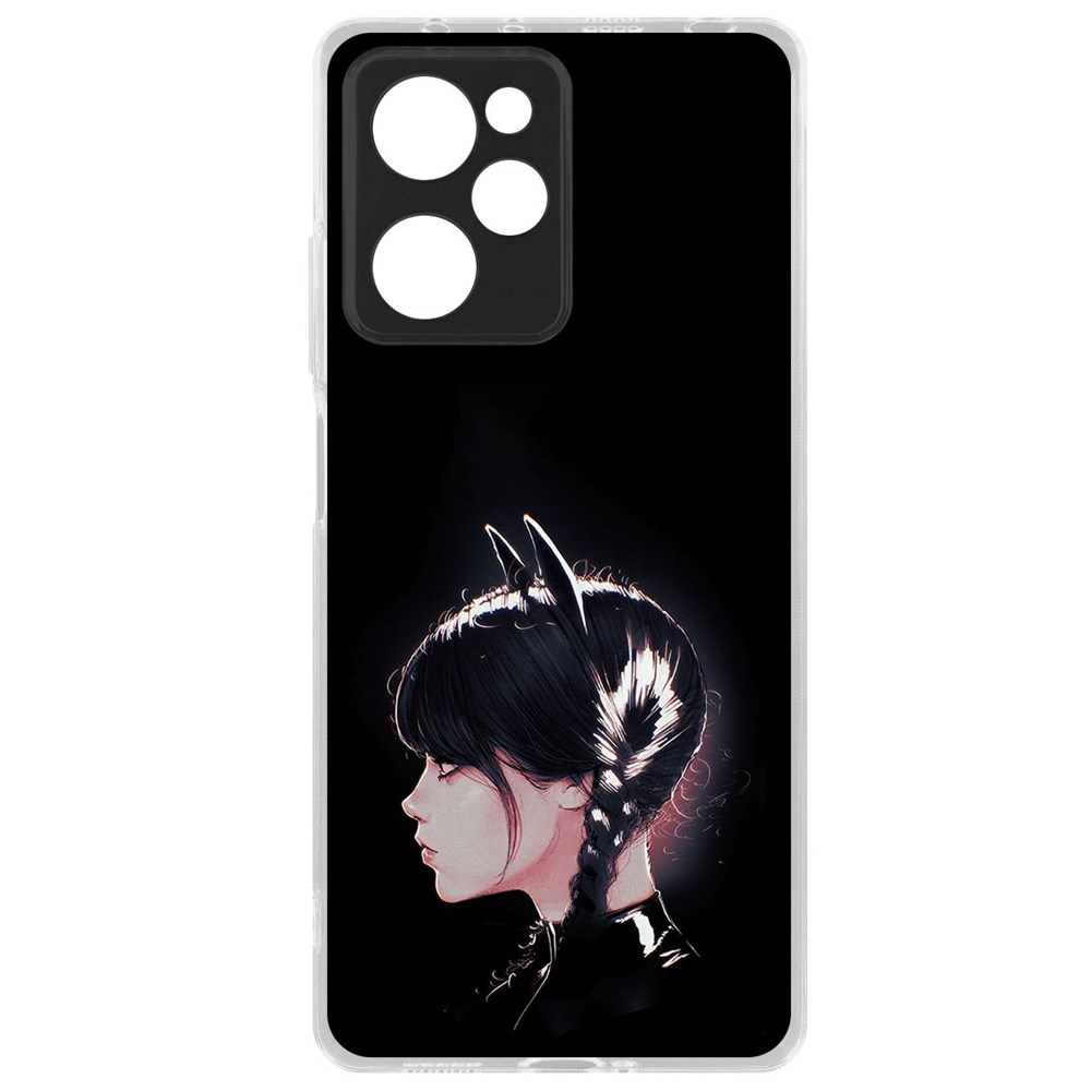 

Чехол-накладка Krutoff Clear Case Уэнсдей Аддамс - Кошка Уэнсдей для Poco X5 Pro, Прозрачный