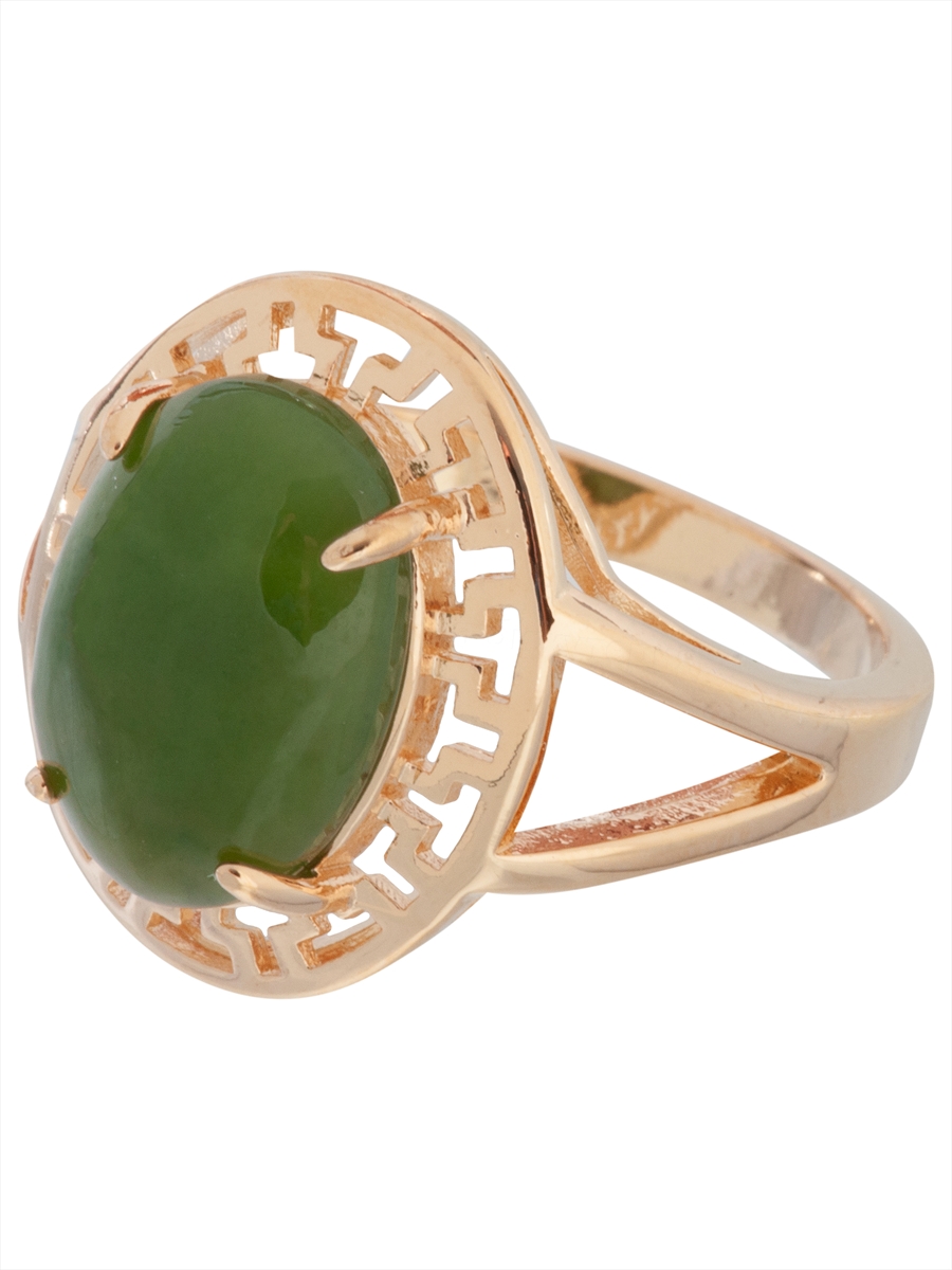 

Кольцо из бижутерного сплава р. 19 Lotus Jewelry 897R-07ja, нефрит, 897R-07ja