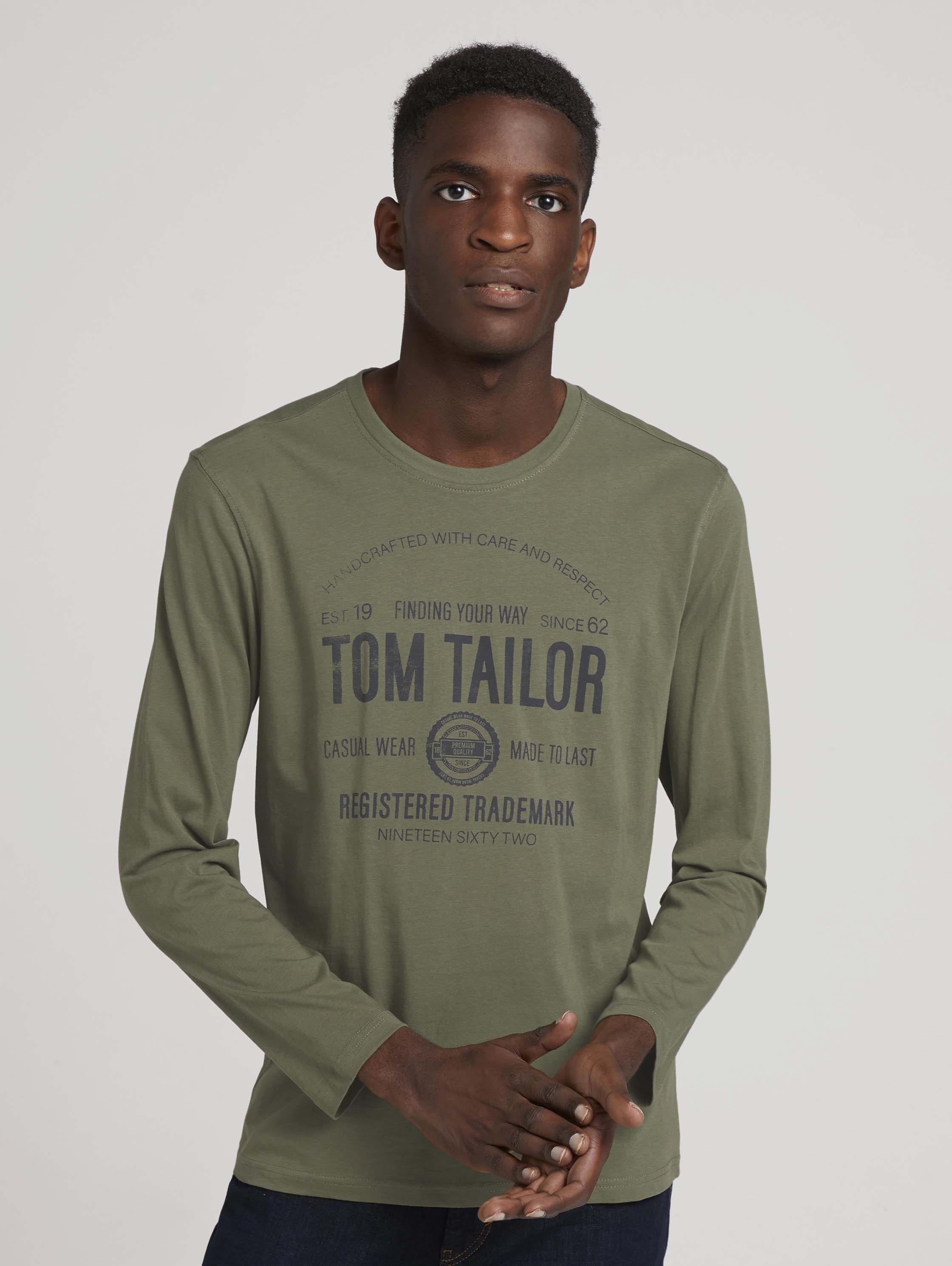 

Лонгслив мужской 1027417 TOM TAILOR зеленый S, 1027417