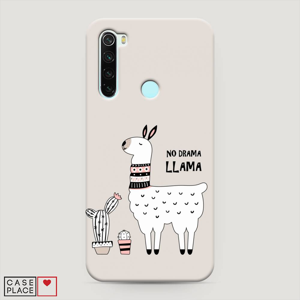 фото Пластиковый чехол "no drama llama" на xiaomi redmi note 8 awog