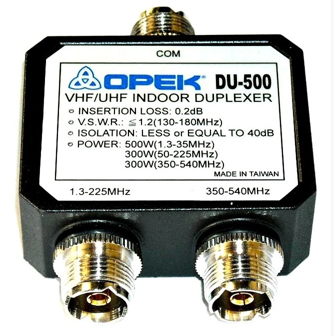 

Дуплексер OPEK DU-500 VHF 1.3-225 МГц UHF 350-540 МГц, 500 Вт 300Вт, Серый, Дуплексер DU-500 VHF (1.3-225 МГц)/UHF (350-540 МГц), (500 Вт)/ (300Вт)_металлик_32256