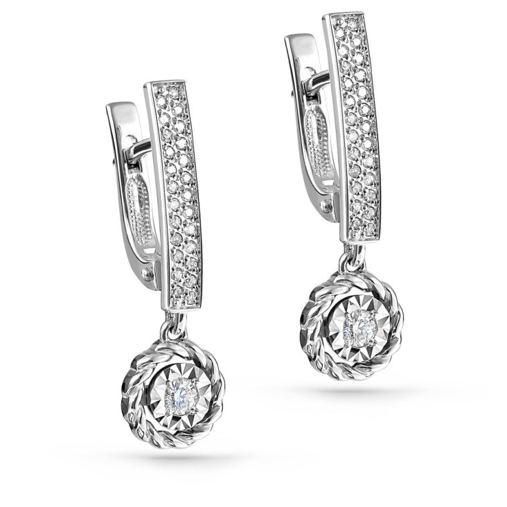 

Серьги из белого золота с бриллиантом Kabarovsky 12-11185-1000, 12-11185-1000