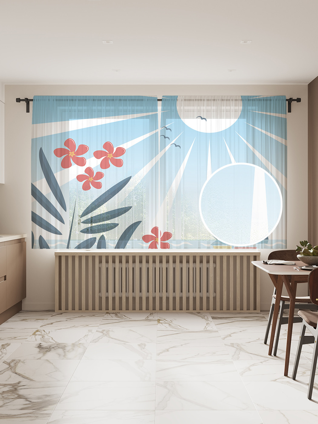 

Фототюль JoyArty "Солнечная прогулка на паруснике" 145x180см, 2 полотна, лента, 50 крючков, Солнечная прогулка на паруснике