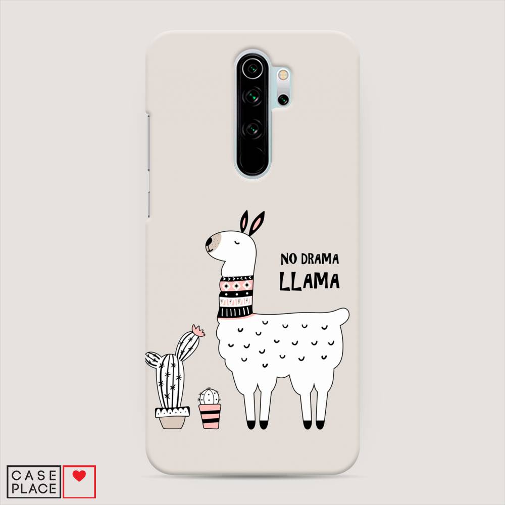 фото Пластиковый чехол "no drama llama" на xiaomi redmi note 8 pro awog