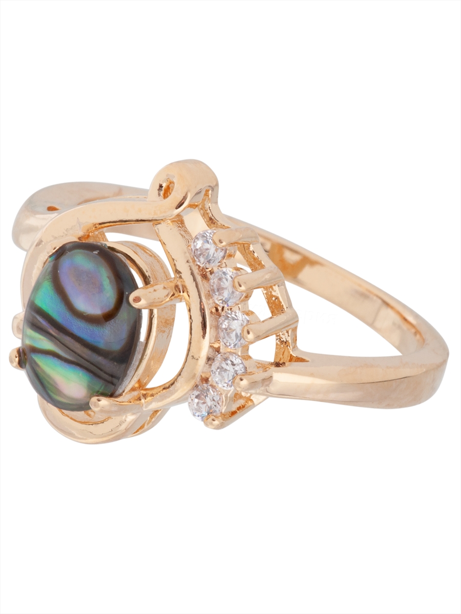 

Кольцо из бижутерного сплава р. 18 Lotus Jewelry 42R-74AS, раковина/циркон, 42R-74AS