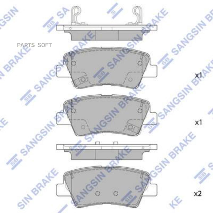 

Колодки Дисковые З. Hiundai Tucson, Kia Sportage 15> Sangsin brake SP1845 Sp1845