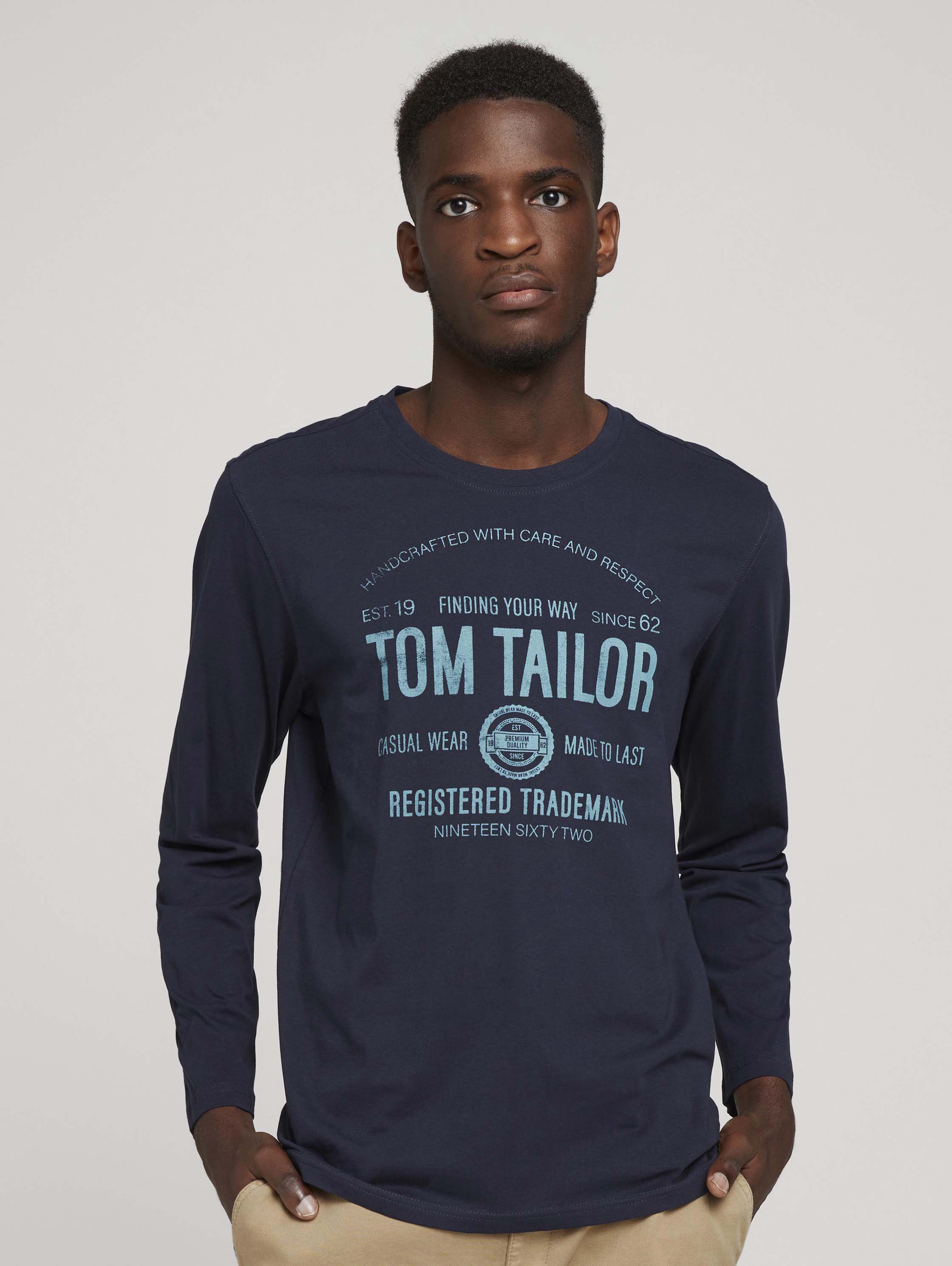 

Лонгслив мужской 1027417 TOM TAILOR синий XL, 1027417