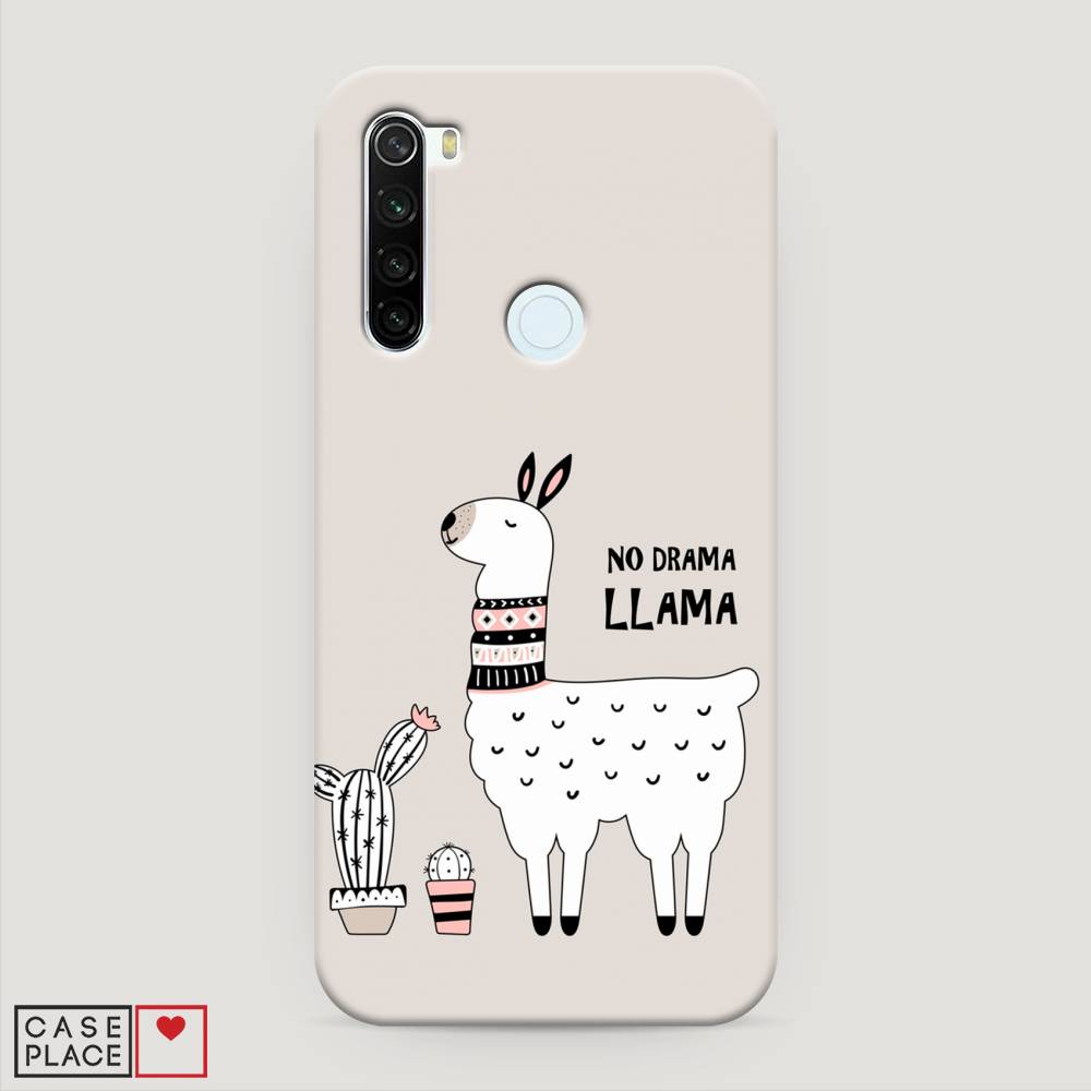 фото Пластиковый чехол "no drama llama" на xiaomi redmi note 8t awog