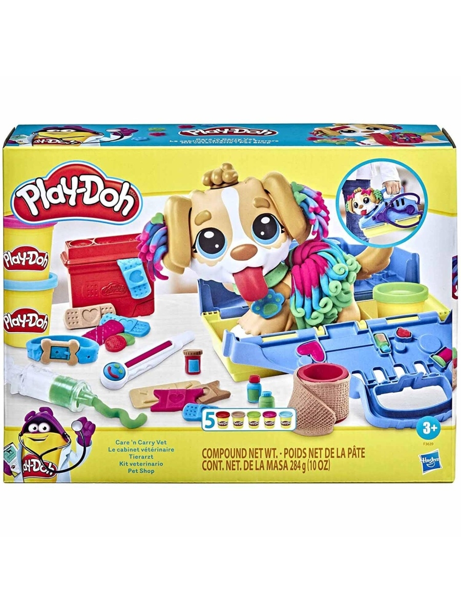 фото Игровой набор с пластилином hasbro play-doh ветеринар f36395l0