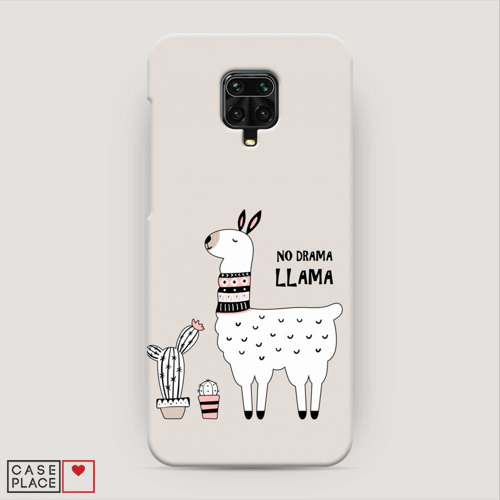 фото Пластиковый чехол "no drama llama" на xiaomi redmi note 9 pro awog