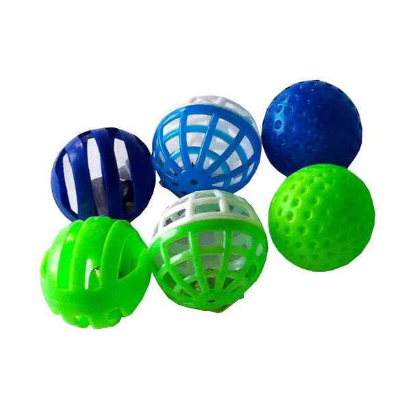 Мяч для кошек Papillon пластиковый пластик, в ассортименте, 4 см