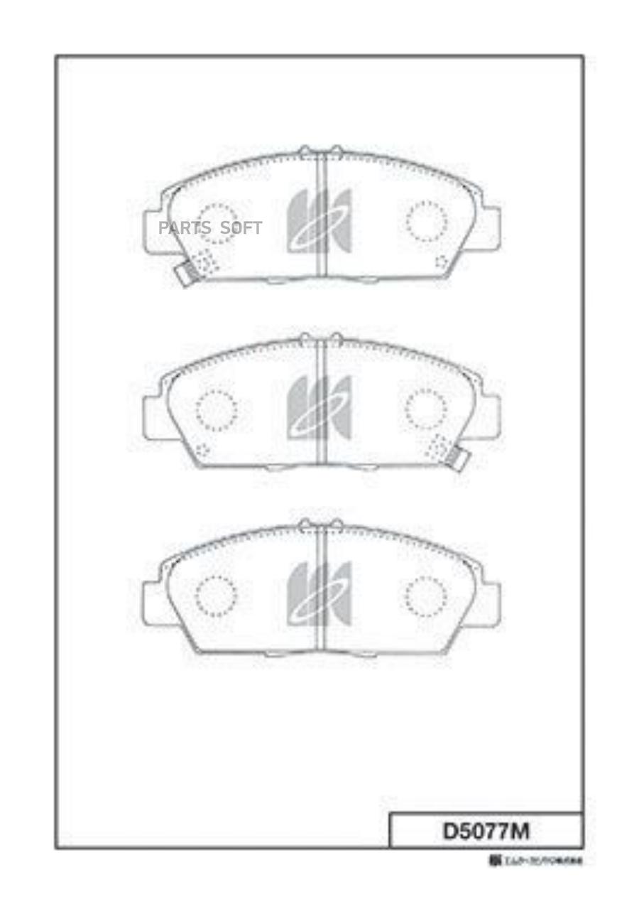 

Колодки тормозные дисковые пер. HONDA PRELUDE,ACCORD,PRELUDE D5077M