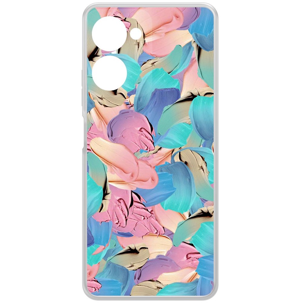

Чехол-накладка Krutoff Clear Case Абстракт краска для Realme 10 Pro, Прозрачный
