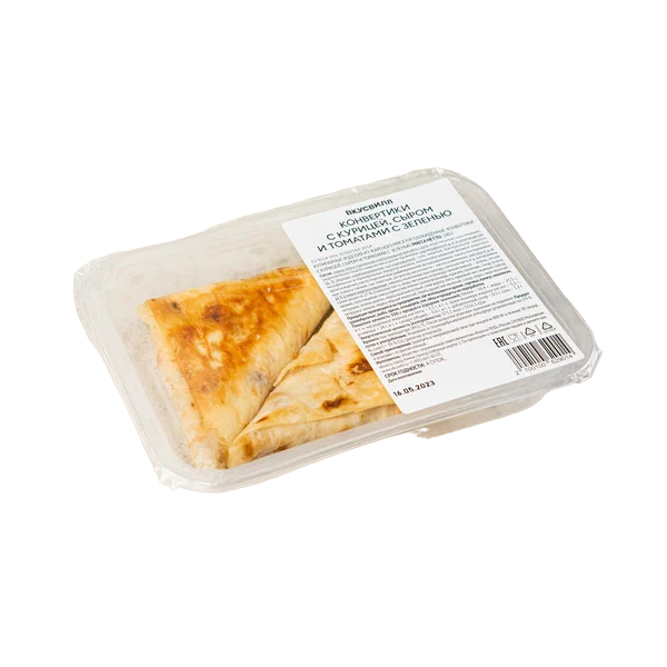 

Конвертики ВкусВилл с курицей, сыром и томатами с зеленью 140 г