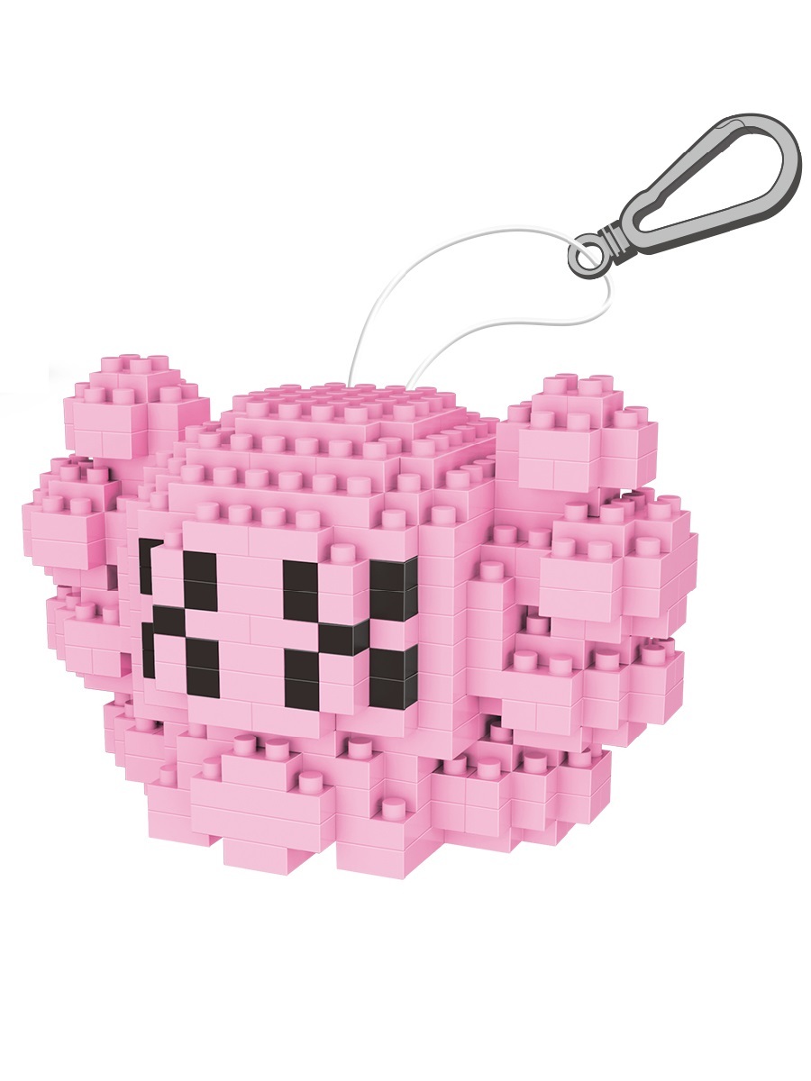 фото Конструктор wisehawk pink trinket kaws wise block, 276 деталей, no. 2589, 110664