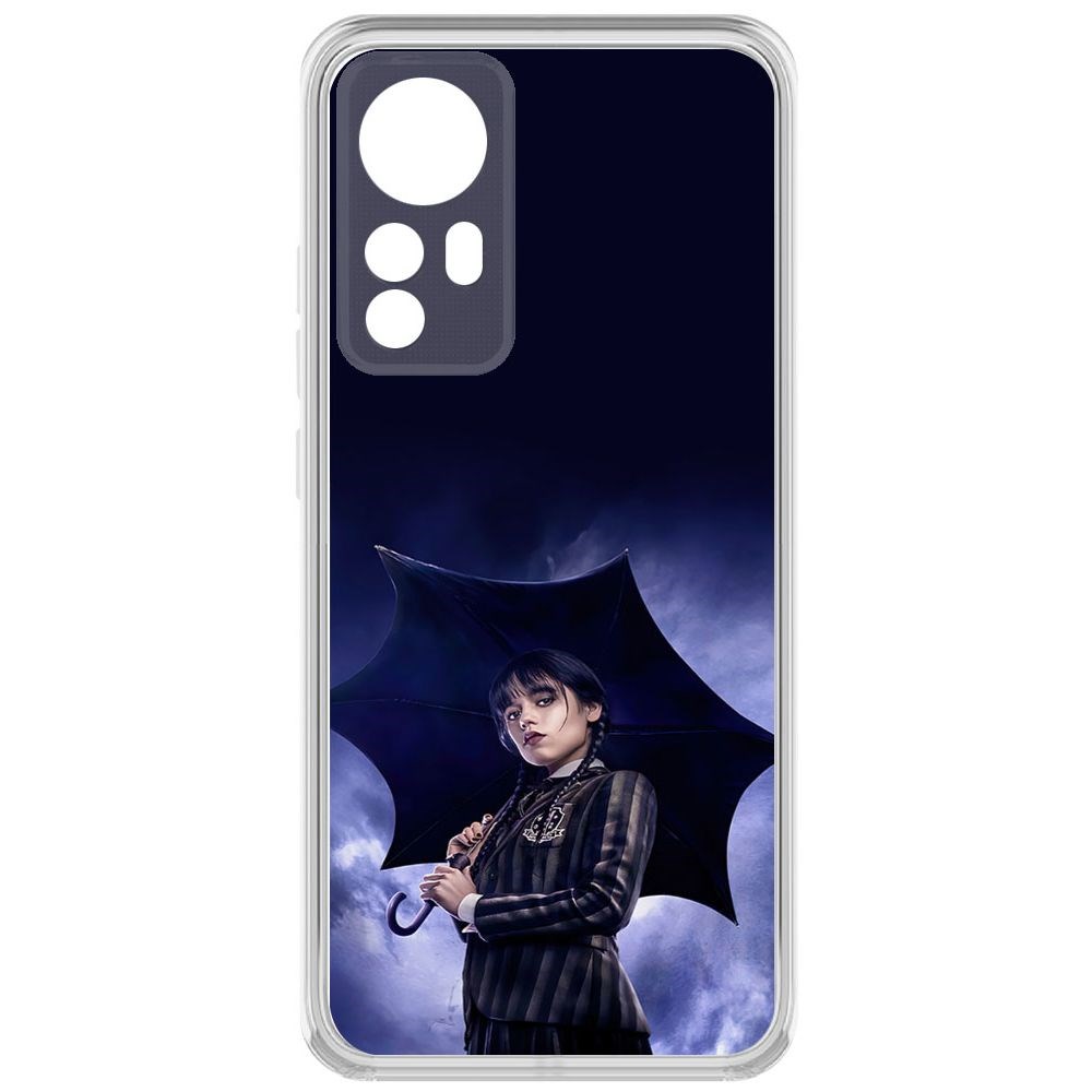 

Чехол-накладка Krutoff Clear Case Уэнсдей Аддамс - Уэнсдей под зонтом для Xiaomi 12X, Прозрачный