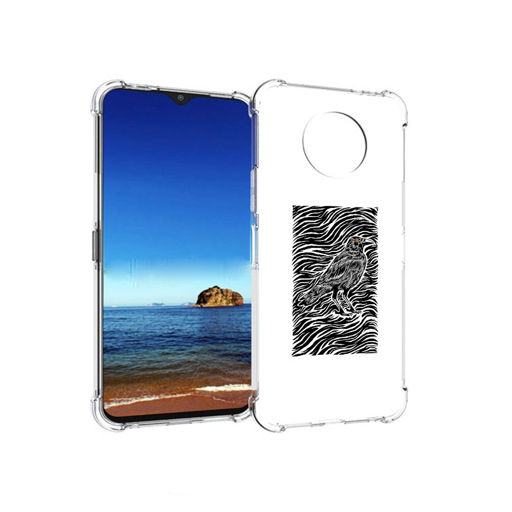 

Чехол MyPads Tocco для Nokia G50 ворон в абстракции (PT227056.116.272), Прозрачный, Tocco