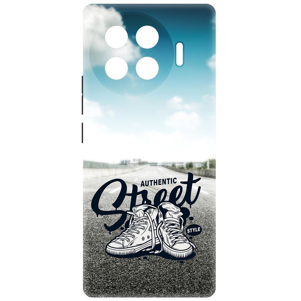 

Чехол-накладка Krutoff Soft Case Кроссовки мужские Уличный стиль для TECNO Spark 20 Pro+, Черный