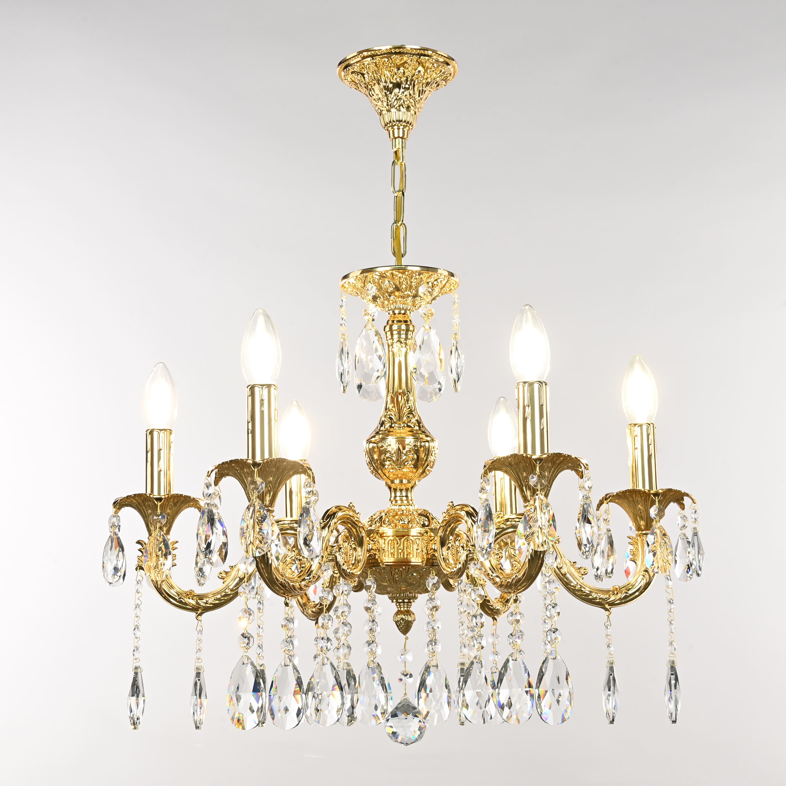 

Люстра подвесная хрустальная Bohemia Ivele Crystal AL791016175 A G, AL79101/6/175 A G
