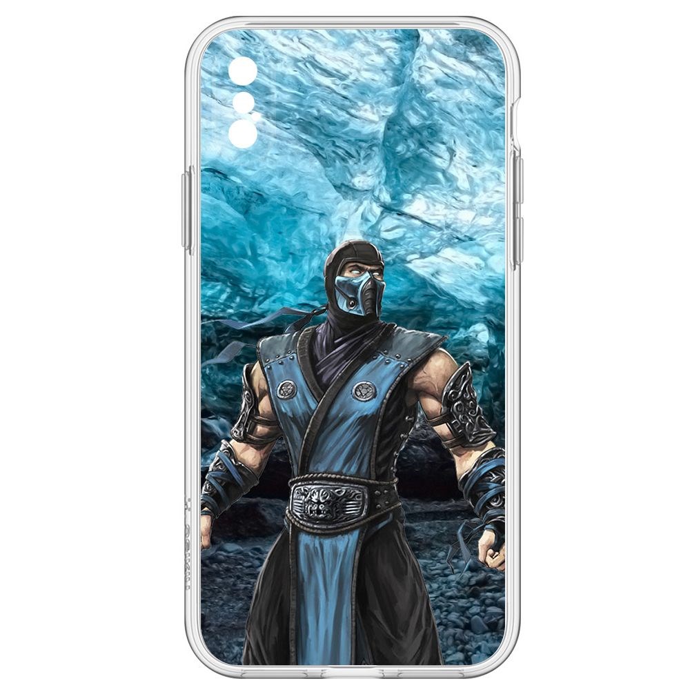 

Чехол-накладка Krutoff Clear Case Мортал Комбат. Саб Зиро для iPhone XS, Прозрачный
