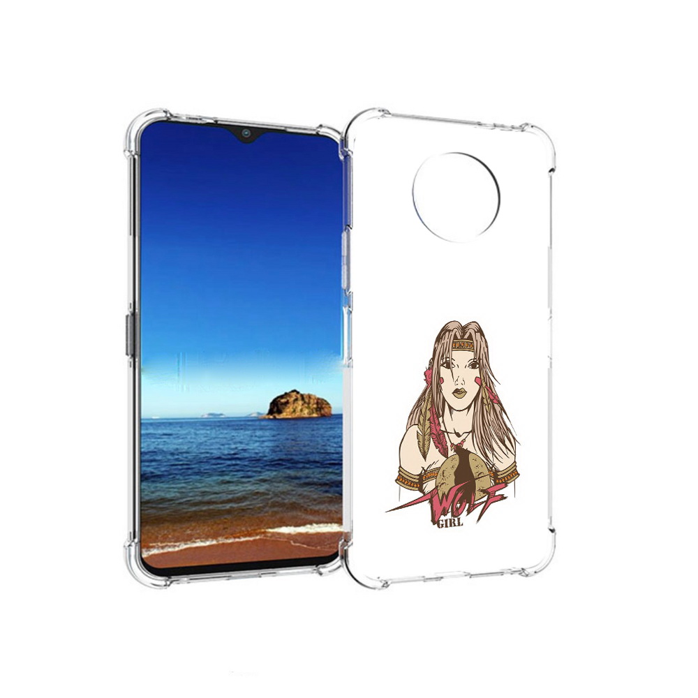 

Чехол MyPads Tocco для Nokia G50 девушка волк (PT227056.116.306), Прозрачный, Tocco