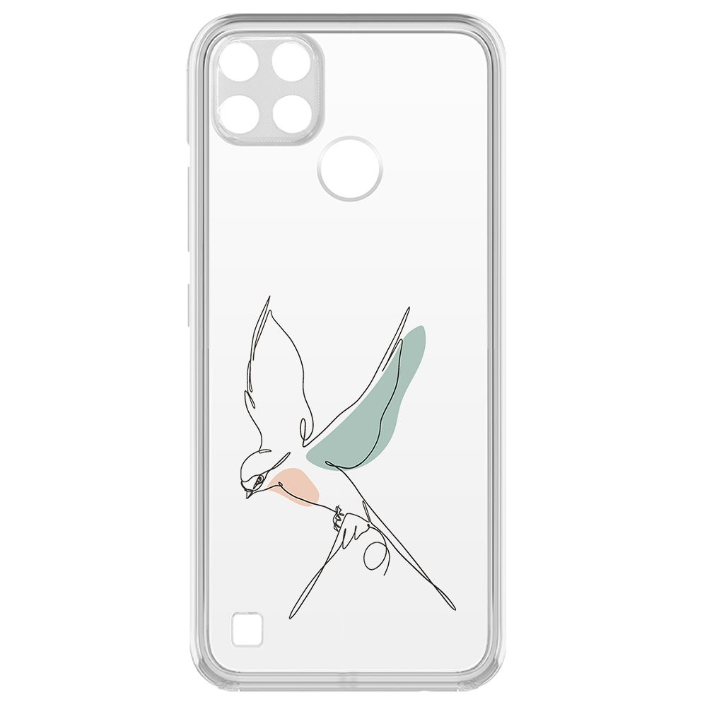 

Чехол-накладка Krutoff Clear Case Полет для Realme C25Y, Прозрачный