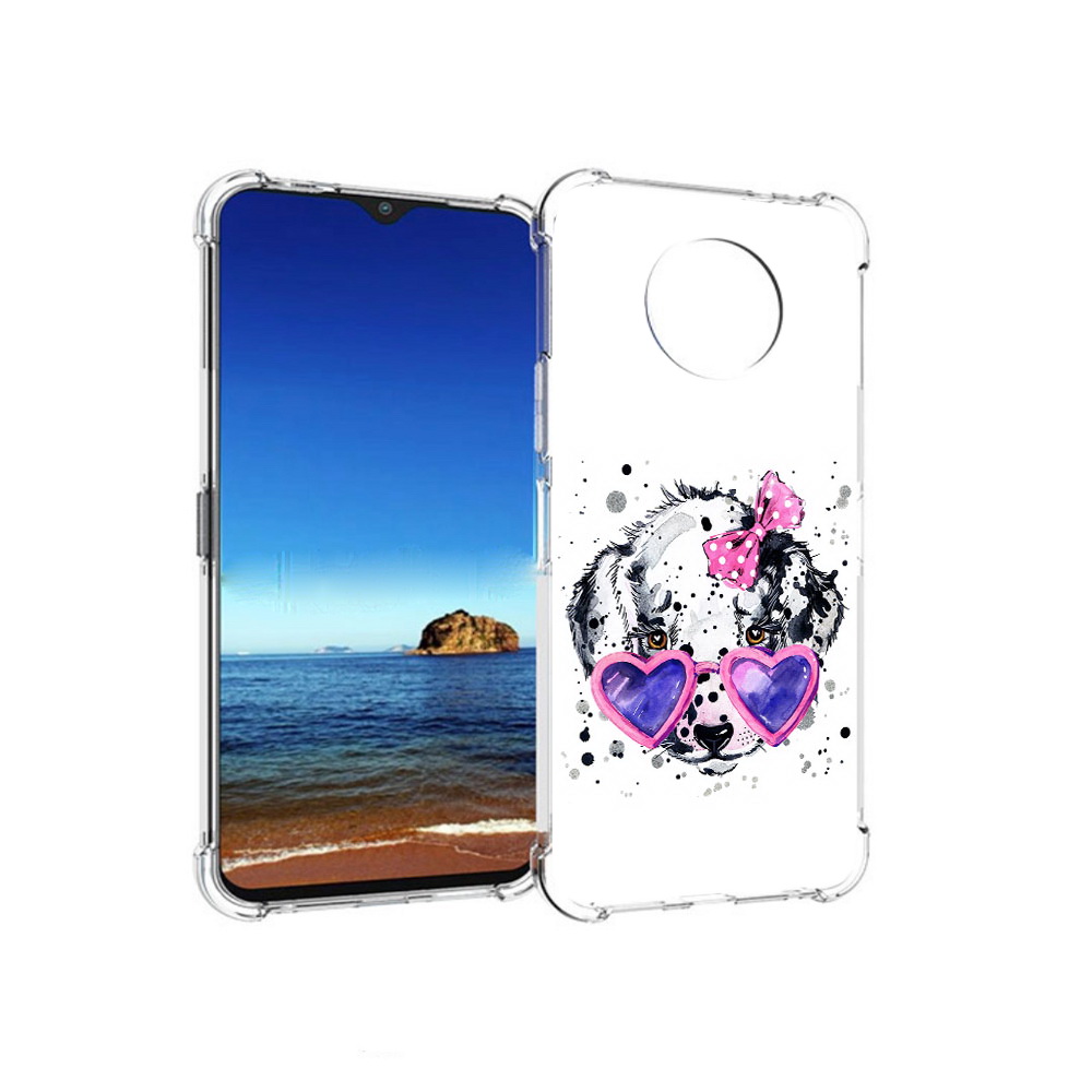 

Чехол MyPads Tocco для Nokia G50 долматинец в очках (PT227056.116.337), Прозрачный, Tocco