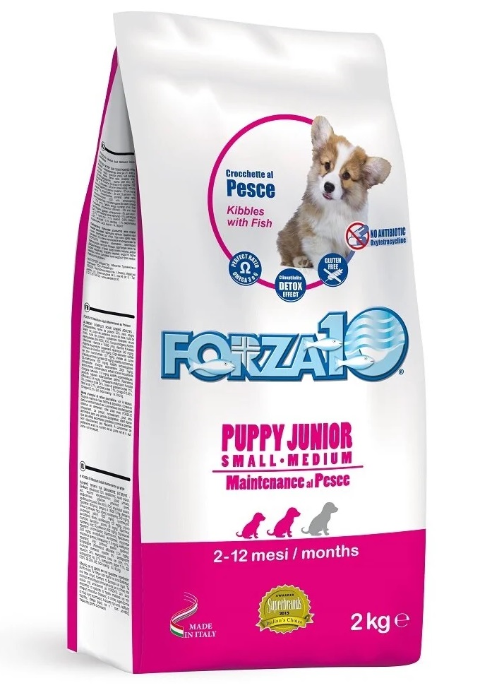 Сухой корм для щенков Forza10 Puppy Junior Small/Medium, рыба, 2кг