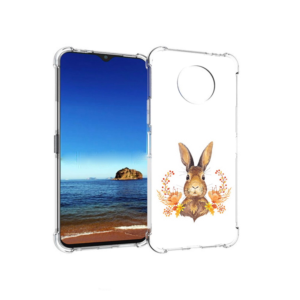 

Чехол MyPads Tocco для Nokia G50 зайка в цветах (PT227056.116.349), Прозрачный, Tocco