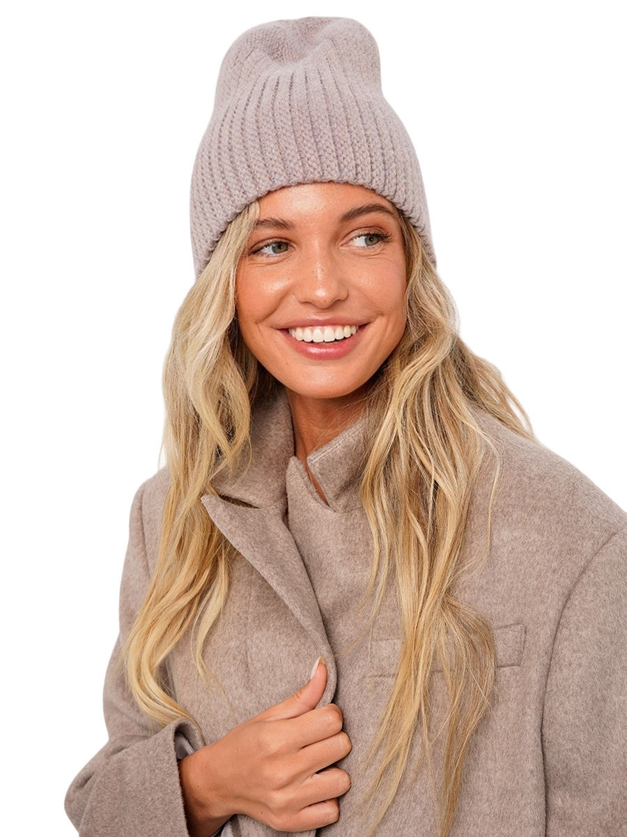 

Шапка бини женская Siberika Герда Soft collection дымчатая, р. 54-56, Герда Soft collection