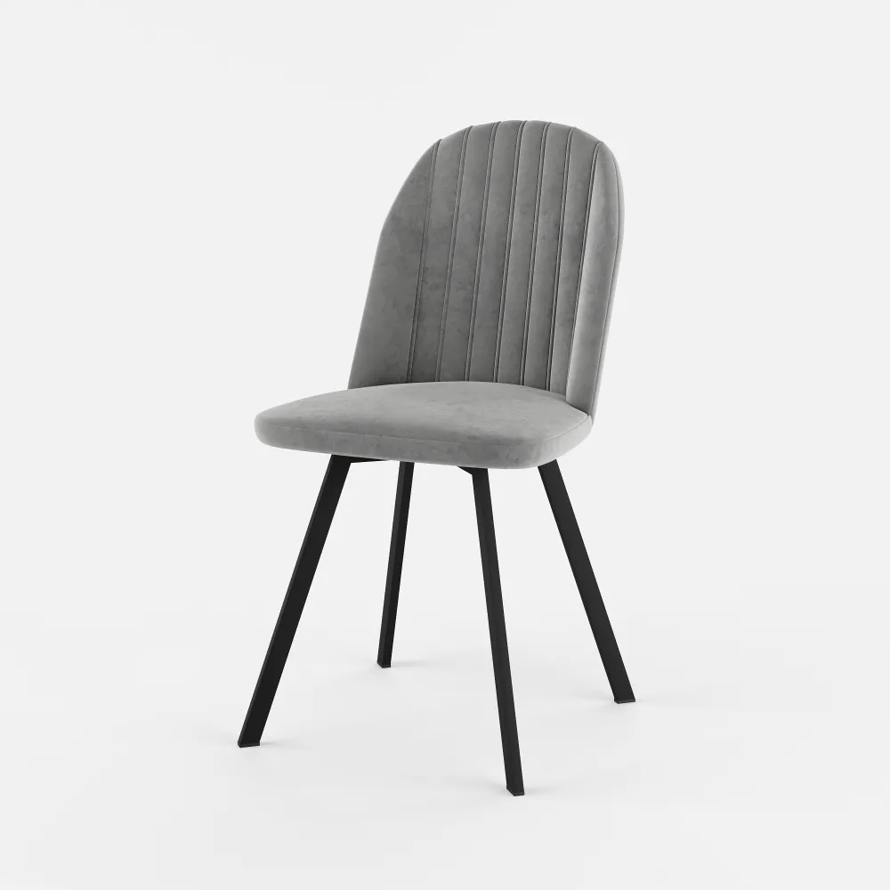 Стул М-ТРЕЙД поворотный Lora серый/черный