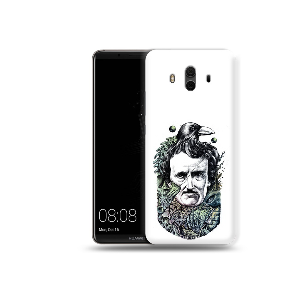 

Чехол MyPads Tocco для Huawei Mate 10 Эдгар Аллан с вороном (PT88364.53.203), Прозрачный, Tocco