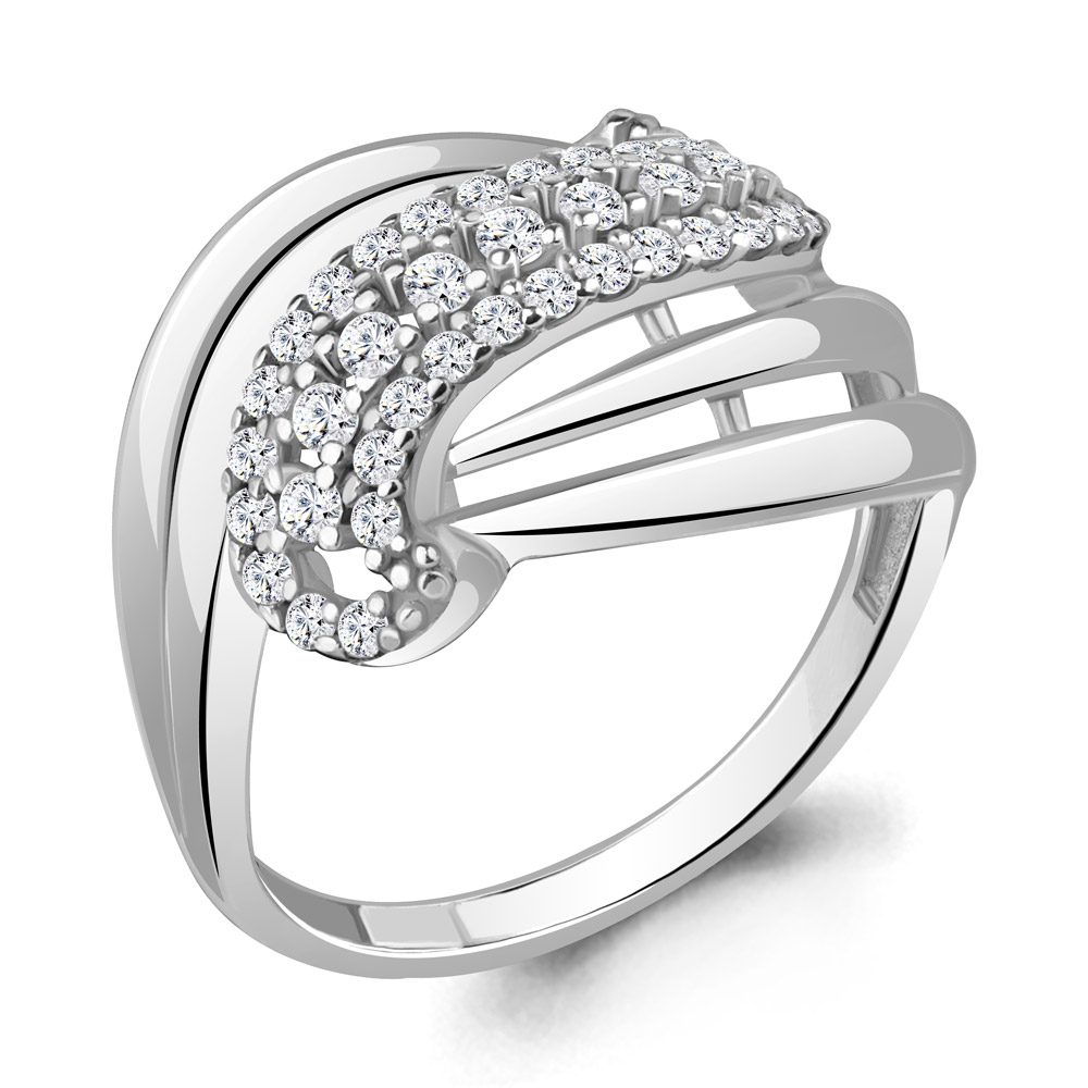 

Кольцо из серебра с фианитом р. 18 Aquamarine 64509А_925_р, 64509А_925_р