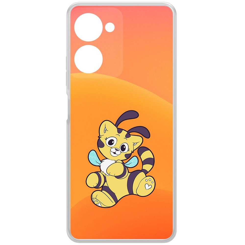

Чехол-накладка Krutoff Clear Case Хаги Ваги - Кошка-Пчёлка для Realme 10 Pro, Прозрачный